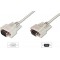 Cable de connexion serie DIGITUS - D-Sub 9 a  D-Sub 9 - Fiche a  prise femelle - 3.0m - Rallonge de cable - Beige