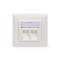 DIGITUS etui Vide pour Module Keystone Module Vide Prise 2 x RJ45 + Protection Contre la poussiere Cadre 80 x 80 mm Panneau Cent