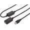 DIGITUS USB 2.0 Repeater cable USB 20 m USB A Noir