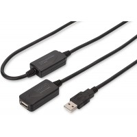 DIGITUS USB 2.0 Repeater cable USB 20 m USB A Noir