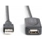 DIGITUS USB 2.0 Repeater cable USB 20 m USB A Noir