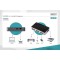 Concentrateur USB DIGITUS - 4 ports - USB 2.0 haut debit - 480 MBit/s - Plug&Play - Cable de connexion 66 cm - Noir