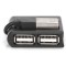 DIGITUS Concentrateur USB 4 Ports - USB 2.0 Haut debit - 480 MBit/s - Ensemble Compact - Alimentation USB - Noir