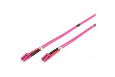 DIGITUS FO cable patch OM4 - 3 m LC a  LC cable fibre optique - LSZH - Duplex Multimode 50/125µ - 10 GBit/s - Mauve