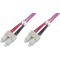 DIGITUS LWL cable patch OM4-1 m SC vers SC cable fibre optique - LSZH - Duplex Multimode 50/125µ - 10 GBit/s - Mauve