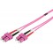DIGITUS FO cable patch OM4 - 2 m SC vers SC cable fibre optique - LSZH - Duplex Multimode 50/125µ - 10 GBit/s - Purple