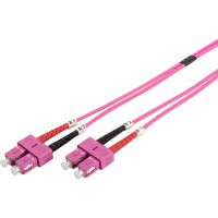 DIGITUS FO cable patch OM4 - 2 m SC vers SC cable fibre optique - LSZH - Duplex Multimode 50/125µ - 10 GBit/s - Purple