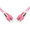 DIGITUS FO cable patch OM4 - 2 m SC vers SC cable fibre optique - LSZH - Duplex Multimode 50/125µ - 10 GBit/s - Purple