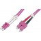 DIGITUS FO cable patch OM4 - 3 m LC vers SC cable fibre optique - LSZH - Duplex Multimode 50/125µ - 10 GBit/s - Purple