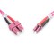 DIGITUS FO cable patch OM4 - 3 m LC vers SC cable fibre optique - LSZH - Duplex Multimode 50/125µ - 10 GBit/s - Purple