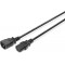 ASSMANN Rallonge de cable d'alimentation pour appareils a Froid Version europeenne C14 vers C13 male/Femelle H05VV-