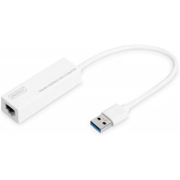 Adaptateur reseau DIGITUS via USB 3.0 - Gigabit Ethernet 1 GBit/s RJ45 - Connexion LAN supplementaire via connecteur USB-A