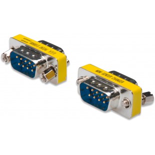 DIGITUS D-Sub 9 Changeur de genre - Adaptateur - 9 broches femelle - connecteur a connecteur - RS-232 - RS-485 - TT