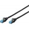 Digitus 0.50m Cat5e SF/UTP cable de reseau 0,50 m SF/UTP (S-FTP) Noir - Cables de reseau (0,50 m, Cat5e, SF/UTP (S-FTP), RJ-45, 