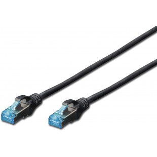 Digitus 0.50m Cat5e SF/UTP cable de reseau 0,50 m SF/UTP (S-FTP) Noir - Cables de reseau (0,50 m, Cat5e, SF/UTP (S-FTP), RJ-45, 