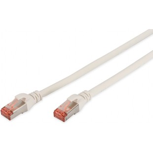 DIGITUS Cat 6 S-FTP Patch Cord, CU, LSZH AWG 27/7, Length 0.5 m, Color White