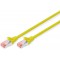DIGITUS Cable ethernet Professionnel par Digitius - Cat 6 S-FTP 0,5 m Jaune
