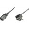 DIGITUS ASSMANN Noir 70 x Cable d'alimentation Schuko 90 ° Angled