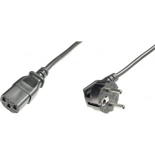 DIGITUS ASSMANN Noir 70 x Cable d'alimentation Schuko 90 ° Angled