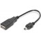 Electronic UL Adaptateur pour cable USB 2.0-OTG male/Femelle Noir 0,2 m