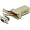 DIGITUS D-Sub 9 sur Adaptateur RJ45 - Coupleur a Monter soi-meme - Connecteur Femelle a Femelle - RS-232 - RS-485 