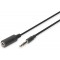 DIGITUS ak-510200 - 015-S - Audio Cables (3.5 mm, 3.5 mm, Male/Female, Black, polybag)