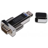 DIGITUS USB vers adaptateur serie - Convertisseur RS232 - USB 1.1 Type-A vers DSUB 9M - Chipset PL2303RA - Cable d'extension