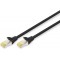 Digitus 0.5m Cat6a S/FTP cable de reseau 0,5 m S/FTP (S-STP) Noir - Cables de reseau (0,5 m, Cat6a, S/FTP (S-STP), RJ-45, RJ-45,