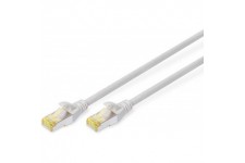 DIGITUS DK-1644-A-030 RJ45 Cable reseau, cable Patch Cat 6a S/FTP 3.00 m Gris sans halogene, torsade par Paire, avec cl