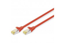 DIGITUS DK-1644-A-050/R RJ45 Cable reseau, cable Patch Cat 6a S/FTP 5.00 m Rouge sans halogene, torsade par Paire, avec