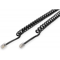 Digitus AK-460101-020-S cable de telephone 2 m Noir - Cables de telephone (2 m, RJ10, RJ10, Noir, Male Connector/Mal