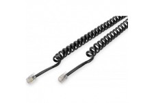 Digitus AK-460101-020-S cable de telephone 2 m Noir - Cables de telephone (2 m, RJ10, RJ10, Noir, Male Connector/Mal