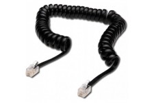 DIGITUS Cable de connexion telephone torsade UAE RJ10 Noir 4 m