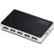 DIGITUS USB-Hub - 10 Ports - USB 2.0 Haut debit - 480 MBit/s - Plug&Play - Cable de Connexion 100 cm - Noir