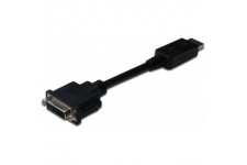 DIGITUS Cable DisplayPort (0,2 m, DP-DVI (24 + 5), male/Femelle, M/Verrouillage, DP 1.2 Compatible, UL)