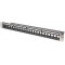 DIGITUS Patch Panel Modular - 24 Ports - 1U - Panneaux Logo - Blindes - Pour modules Keystone - Rack 19" - Noir