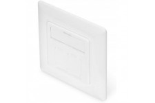 DIGITUS Boite de raccordement pour Module Keystone - 2 Ports - Angle de 45° - Design - avec Capuchon Anti-poussiere - Blanc