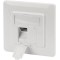 DIGITUS Boite de raccordement pour Module Keystone - 2 Ports - Angle de 45° - Design - avec Capuchon Anti-poussiere - Blanc