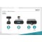 DIGITUS Adaptateur Audio Graphique HDMI Type A vers VGA + Jack 3,5 mm Full HD UXGA Noir