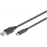 Digitus AK-300136-010-S Cable Adaptateur USB Type C vers USB Type A Noir