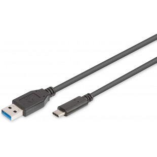 Digitus AK-300136-010-S Cable Adaptateur USB Type C vers USB Type A Noir