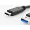 Digitus AK-300136-010-S Cable Adaptateur USB Type C vers USB Type A Noir
