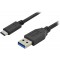 Digitus AK-300136-010-S Cable Adaptateur USB Type C vers USB Type A Noir