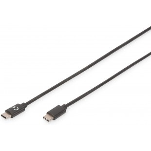 DIGITUS ASSMANN Cable de Connexion USB et Adaptateur USB 2.0 Type-C - C, 1,8 m, 480 Mbit/s 1,8 m Noir