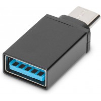 DIGITUS USB 3.1 adapter. type C to A M/F Super-Speed. UL Noir