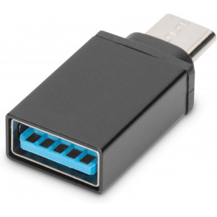 DIGITUS USB 3.1 adapter. type C to A M/F Super-Speed. UL Noir