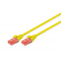 DIGITUS Cat 6, U-UTP Cable de Brassage, PVC AWG 26/7, Length 3 m, Color Yellow