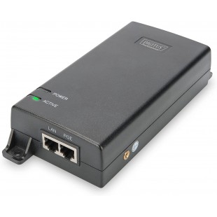 DIGITUS PoE+ Injecteur - IEEE802.3at - Gigabit Ethernet - 60 Watt - max. 48 Volt - PoE Mode A & Mode B