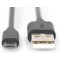 Digitus 1.8m, USB2.0-A/USB2.0 micro-B cable USB 1,8 m USB A Micro-USB B Noir - Cables USB (USB2.0-A/USB2.0 micro-B, 1,8 m, USB A