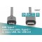 DIGITUS Blister Cable de Connexion USB et Adaptateur USB 2.0 Type-C - Micro B, 1,8 m, 480 Mbp/s 1,8 m Noir